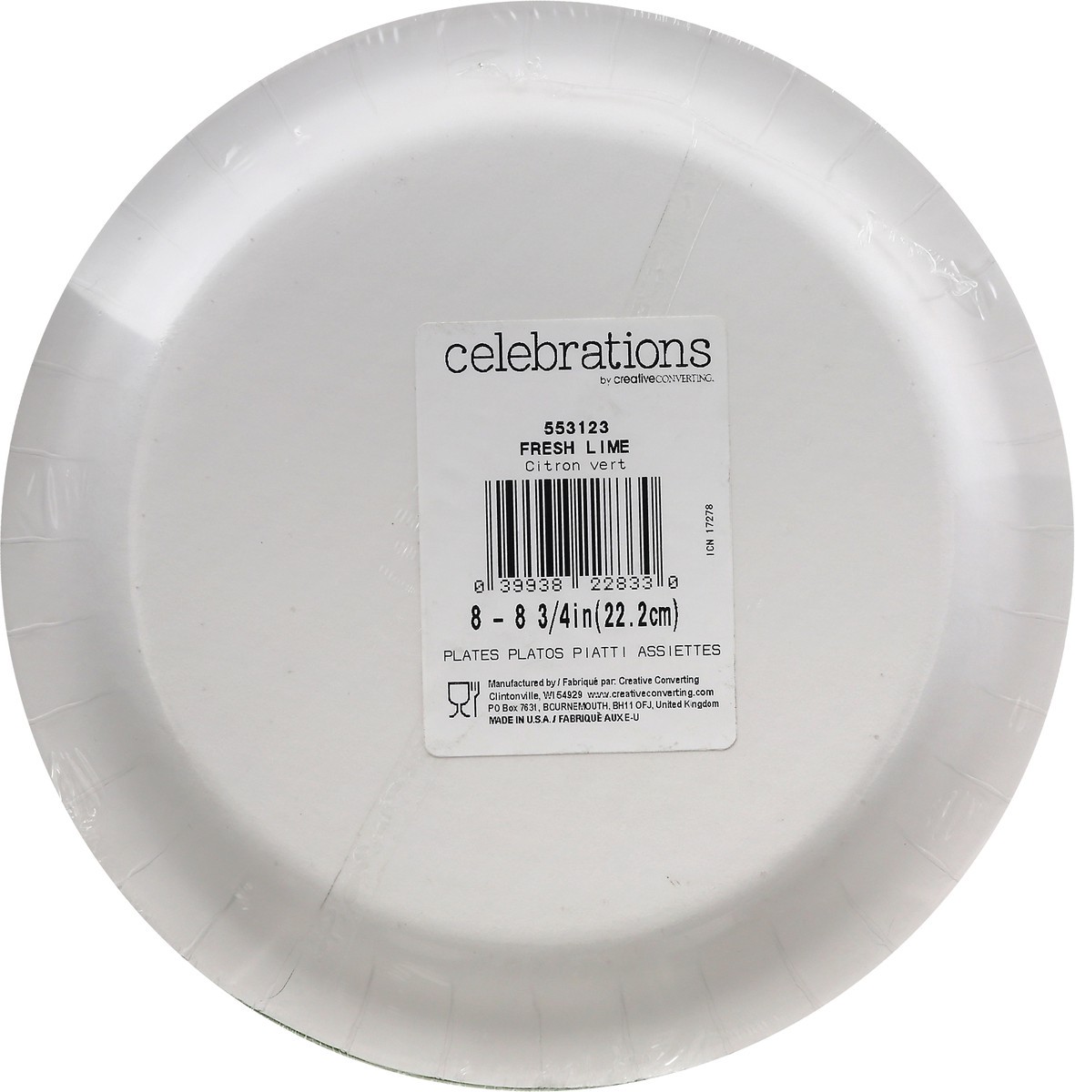 slide 4 of 6, Creative Converting Plates, Fresh Lime, 1 ct