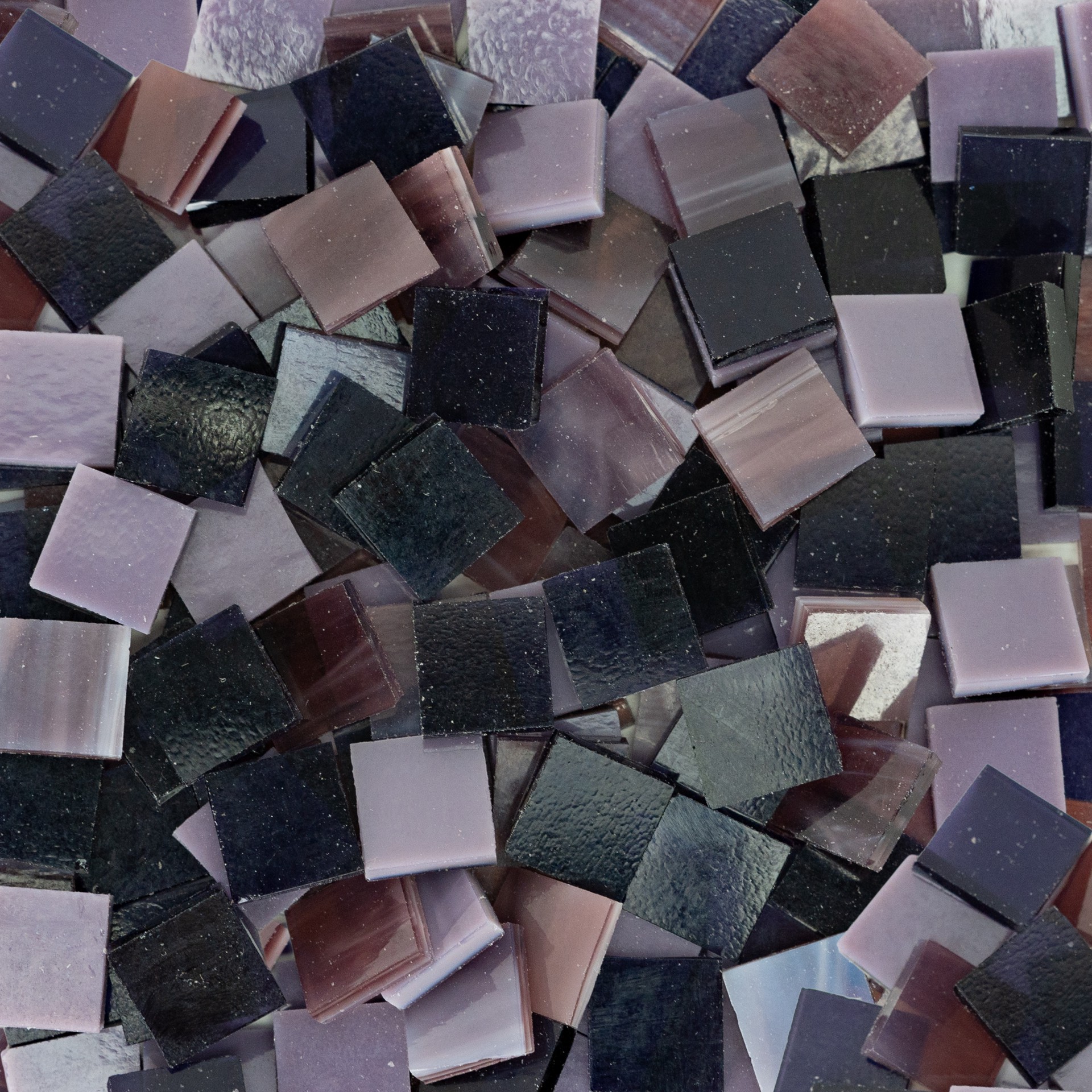 slide 2 of 2, Oceanside Glass & Tile Oceanside Compatible Small Purple Mosaic Stained Glass Squares, 8oz., 8 oz