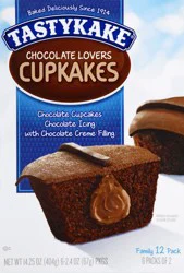 Tastykake Family 12 Pack Chocolate Lovers Cupkakes 6 ea
