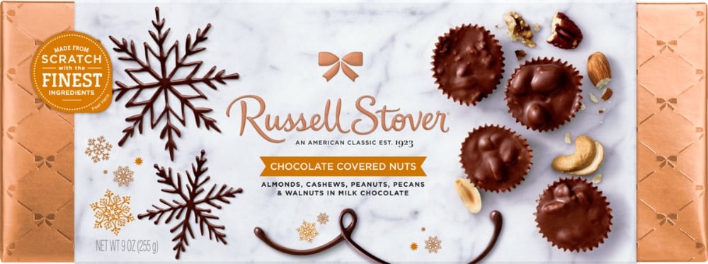 slide 1 of 1, Russell Stover Truffles In Milk, Dark & White Chocolate, 9.4 oz