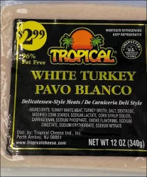 Tropical White Turkey Slices