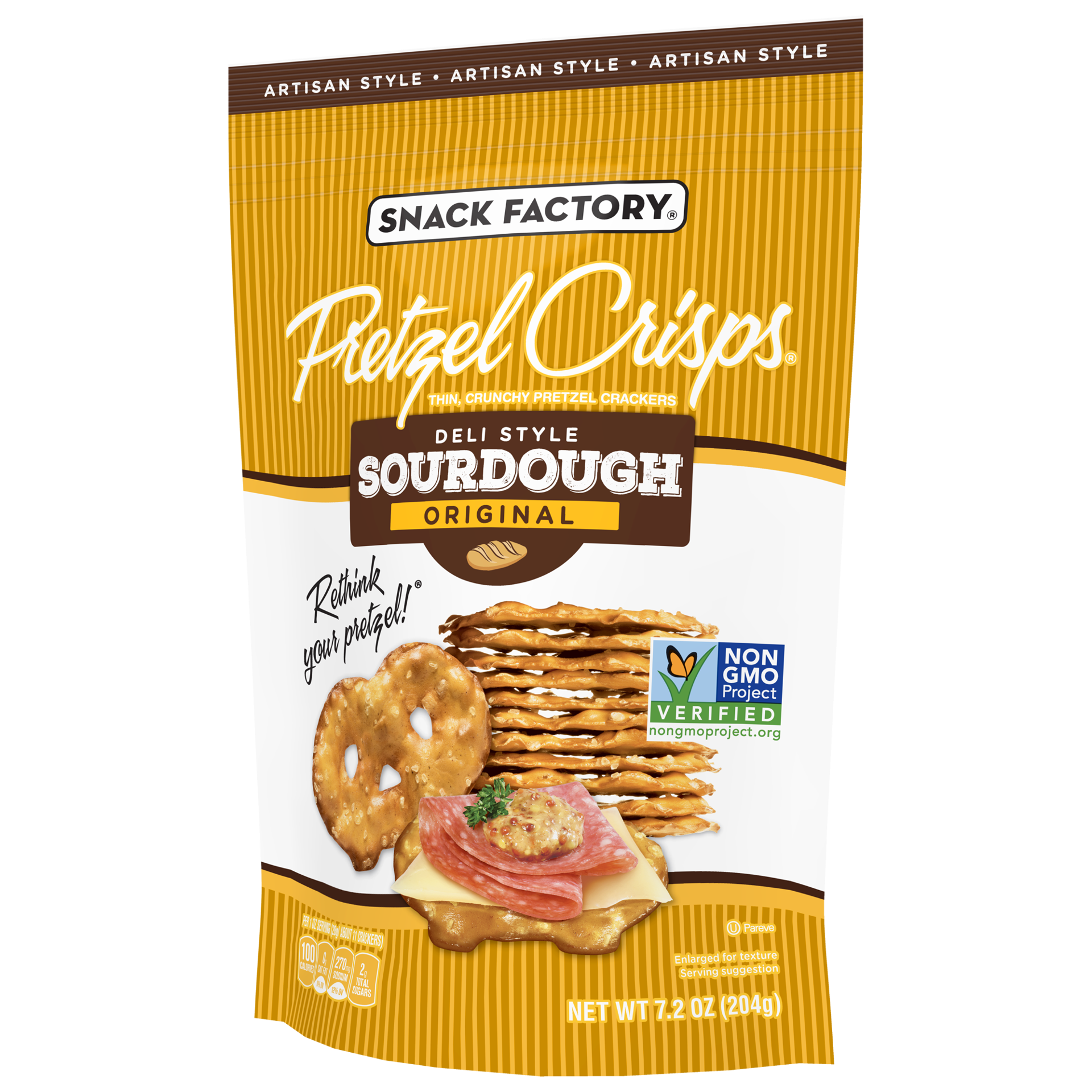 slide 4 of 5, Snack Factory Deli Style Original Sourdough Pretzel Crisps 7.2 oz, 7.2 oz