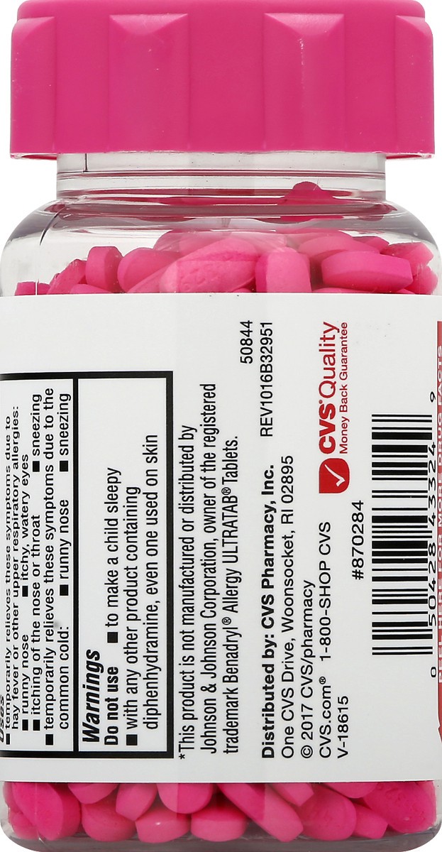 slide 6 of 10, CVS Health Allergy Relief Diphenhydramine Tablets, 365 Ct, 1 ct