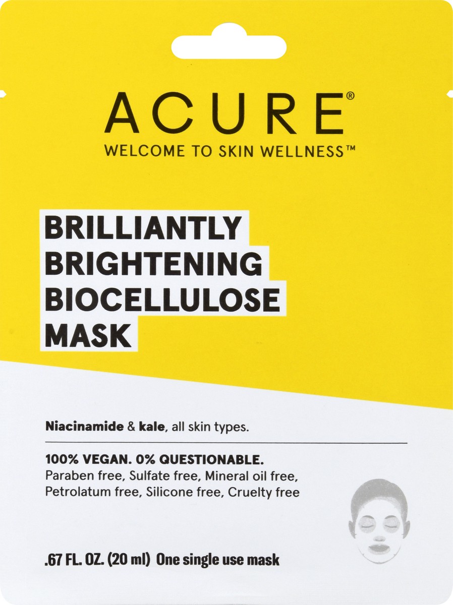 slide 3 of 12, ACURE Brilliantly Brightening BioCellulose Mask 0.67 oz, 0.67 oz