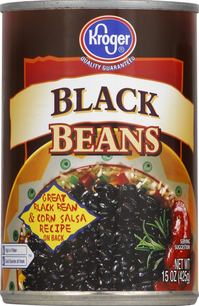 slide 4 of 6, Kroger Black Beans, 15.25 oz