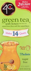 4C Sugar Free Green Tea with Honey Iced Tea Mix- 7 ct