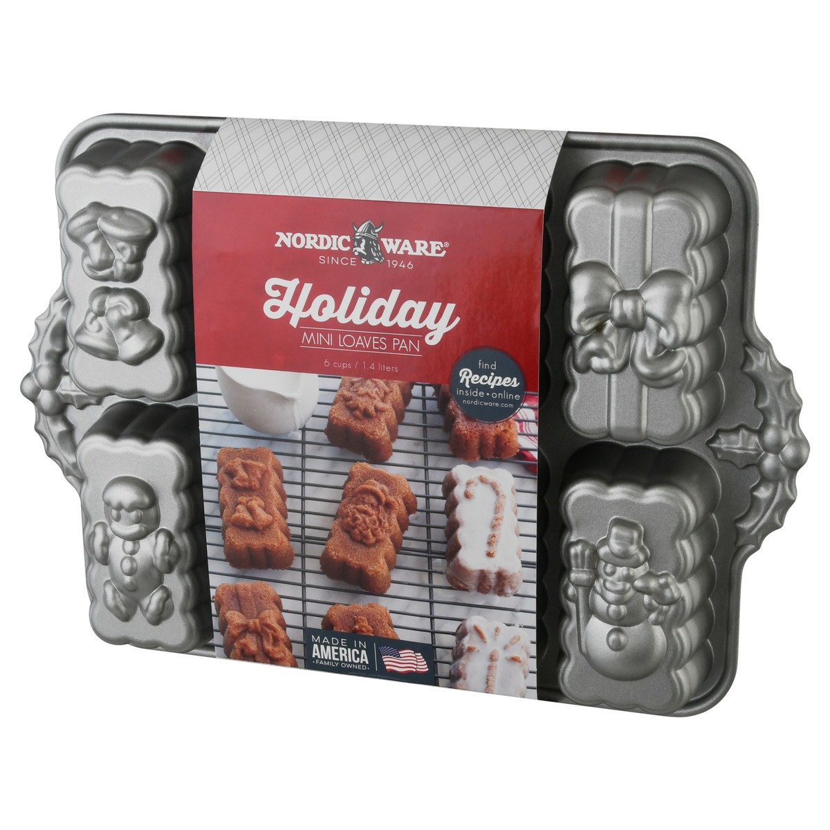 slide 4 of 10, Nordic Ware Holiday Mini Loaves Pan 1 ea, 1 ct