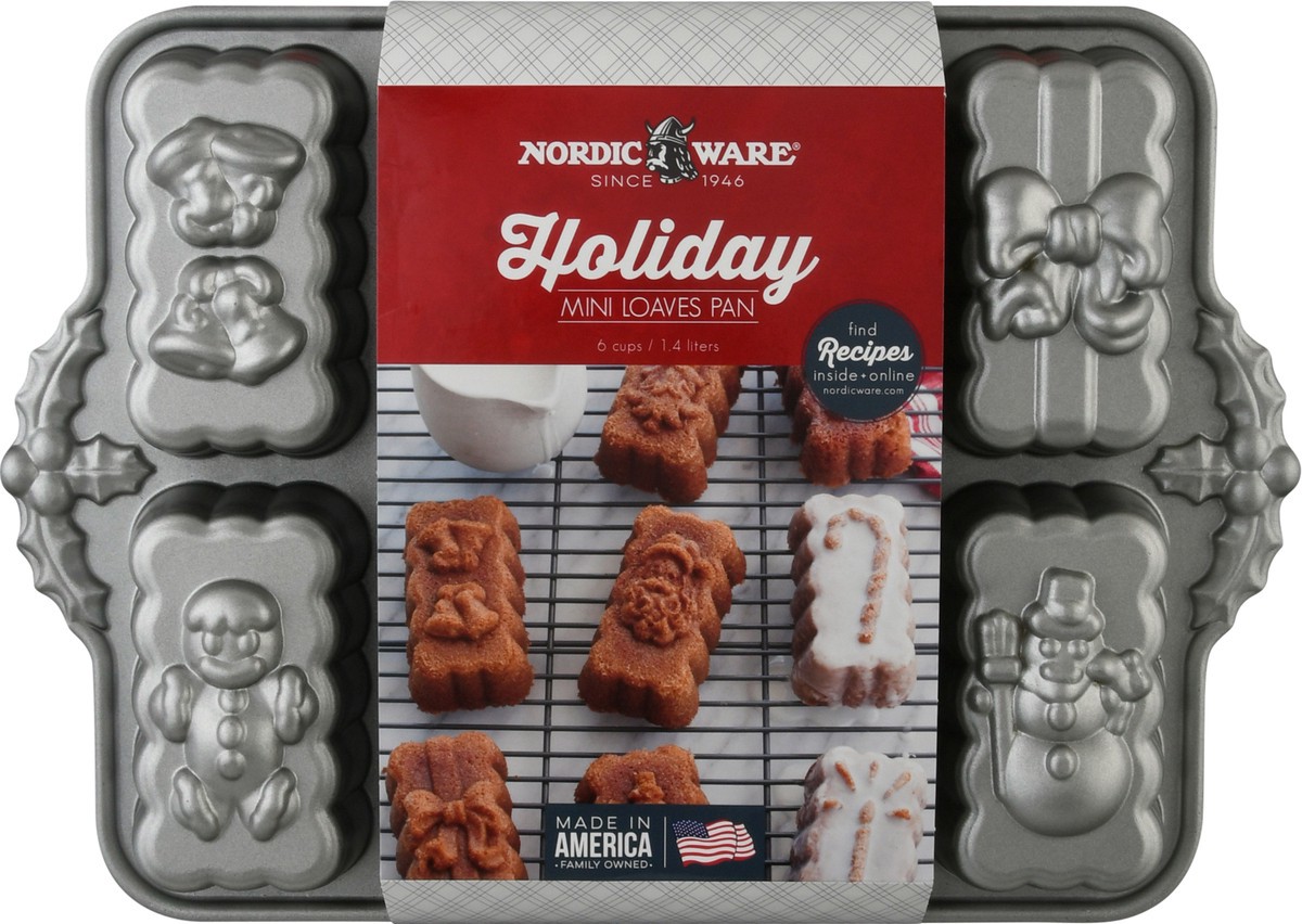 slide 1 of 10, Nordic Ware Holiday Mini Loaves Pan 1 ea, 1 ct