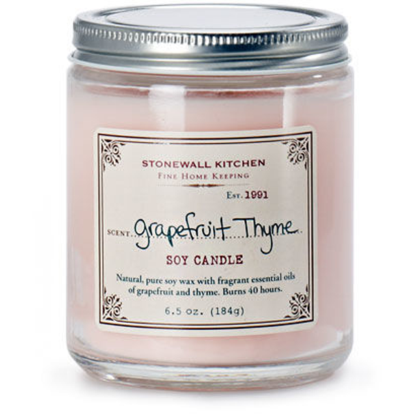 slide 1 of 1, Stonewall Kitchen Grapefruit Thyme Soy Candle, 6.5 oz