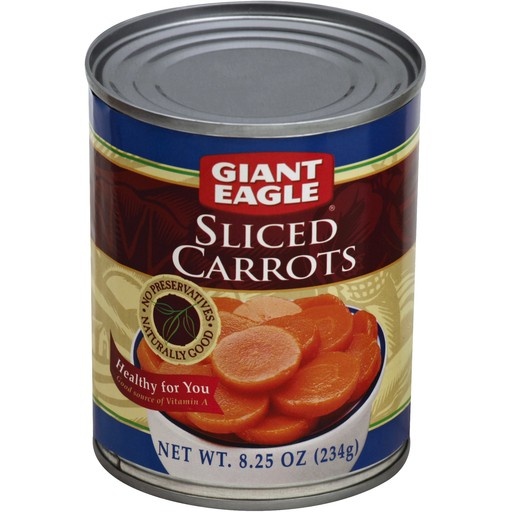 slide 1 of 1, Giant Eagle Sliced Carrots, 8.25 oz