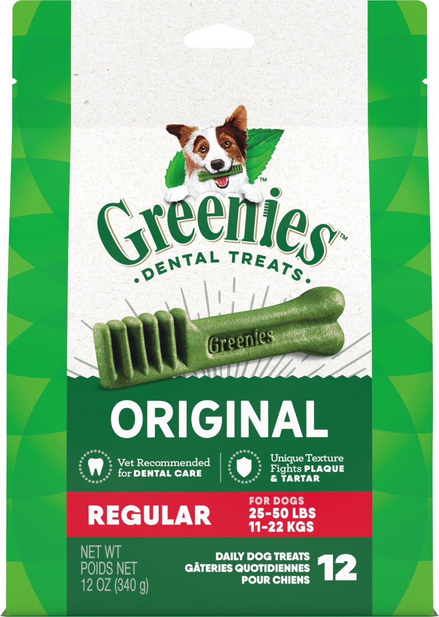 slide 4 of 6, Greenies Regular Chewy Dental Dog Treats Original Chicken - 12oz, 12 oz