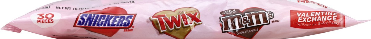 slide 3 of 6, Mixed M&M'S, SNICKERS & TWIX Valentine Exchange Fun Size Candy Variety Mix 16.1-Ounce 30-Piece Bag, 16.1 oz
