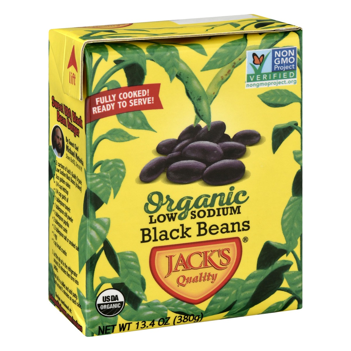 slide 2 of 9, Jack's Quality Organic Low Sodium Black Beans 13.4 oz, 13.4 oz