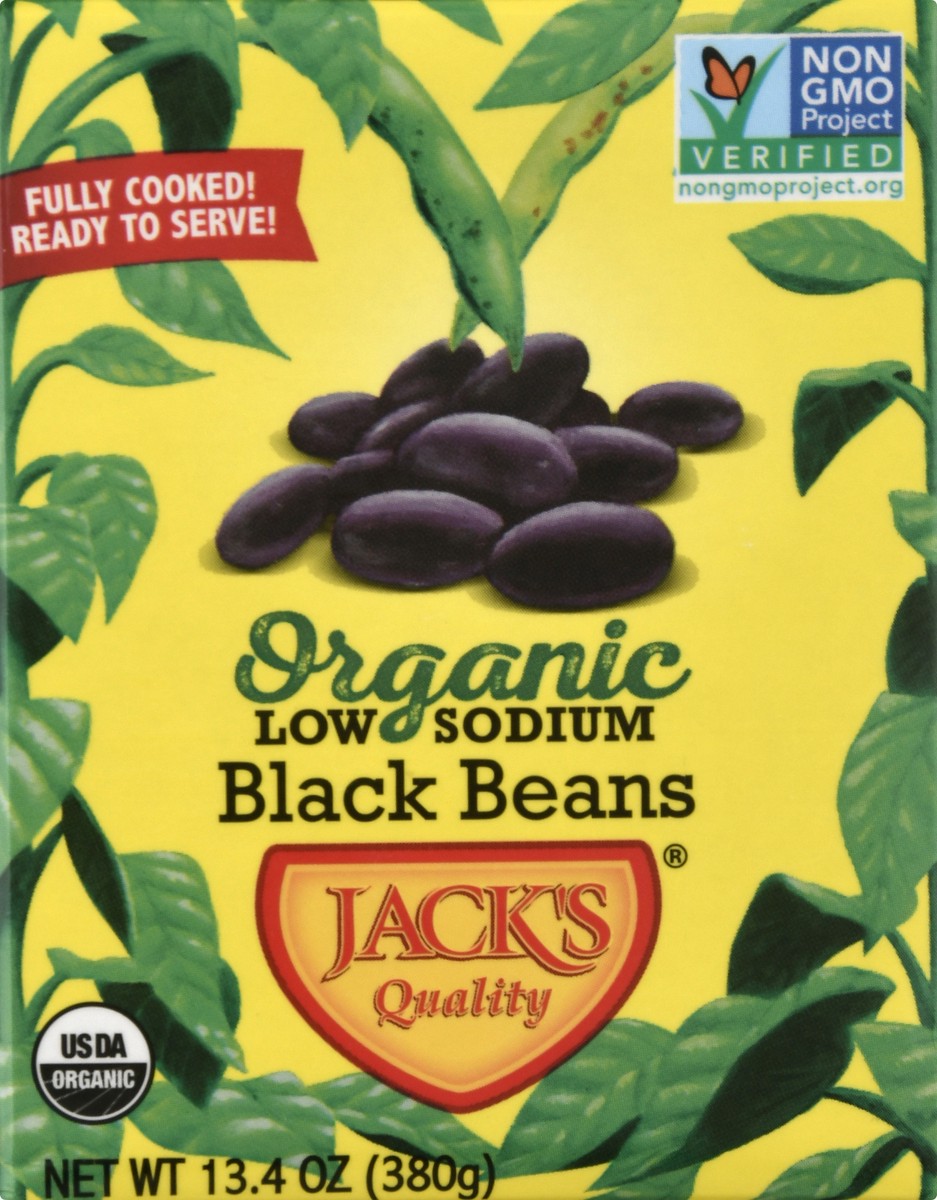 slide 1 of 9, Jack's Quality Organic Low Sodium Black Beans 13.4 oz, 13.4 oz