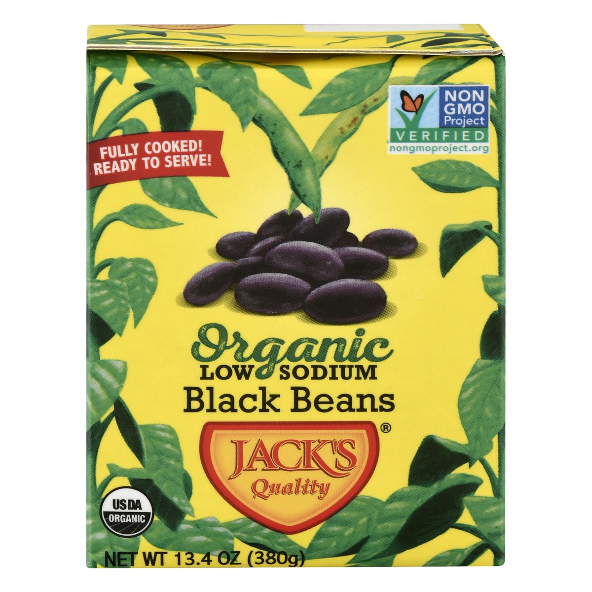 slide 1 of 9, Jack's Quality Organic Low Sodium Black Beans 13.4 oz, 13.4 oz