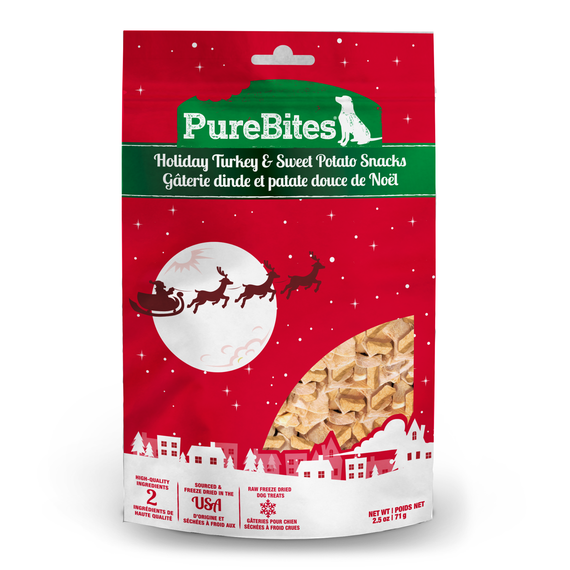 slide 1 of 5, PureBites Pure Bites Holiday Turkey & Sweet Potato Dog Treats, 2.5 oz