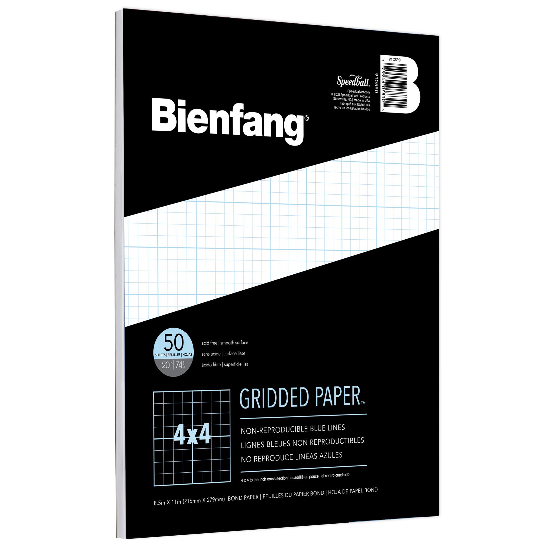 slide 3 of 3, Bienfang Designer Gridded Paper Pad, 8.5 in x 11 in