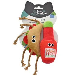 Max & Marlow Plush Cat Toy - Taco & Hot Sauce