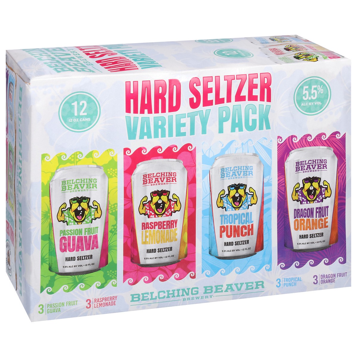 slide 9 of 9, Belching Beaver Brewery Assorted Hard Seltzer Variety Pack 12 - 12 oz Cans, 12 ct; 12 oz