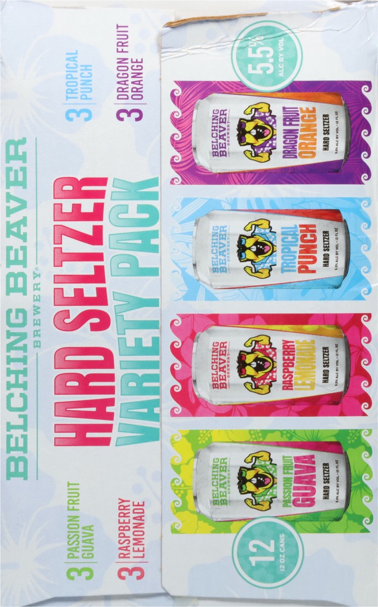 slide 4 of 9, Belching Beaver Brewery Assorted Hard Seltzer Variety Pack 12 - 12 oz Cans, 12 ct; 12 oz