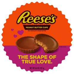 Reese's Milk Chocolate Peanut Butter Cups, Valentine's Candy Gift Box, 6.6 oz
