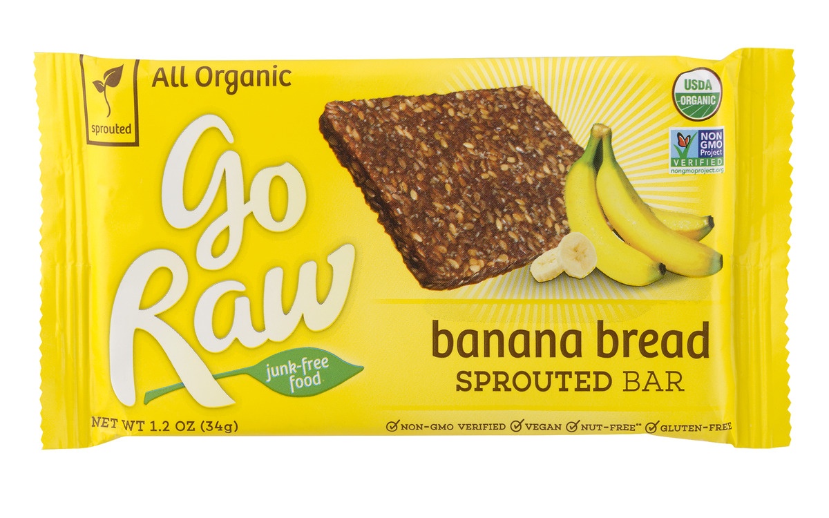 slide 1 of 1, Go Raw Banana Bread Sprouted Bar, 1.2 oz