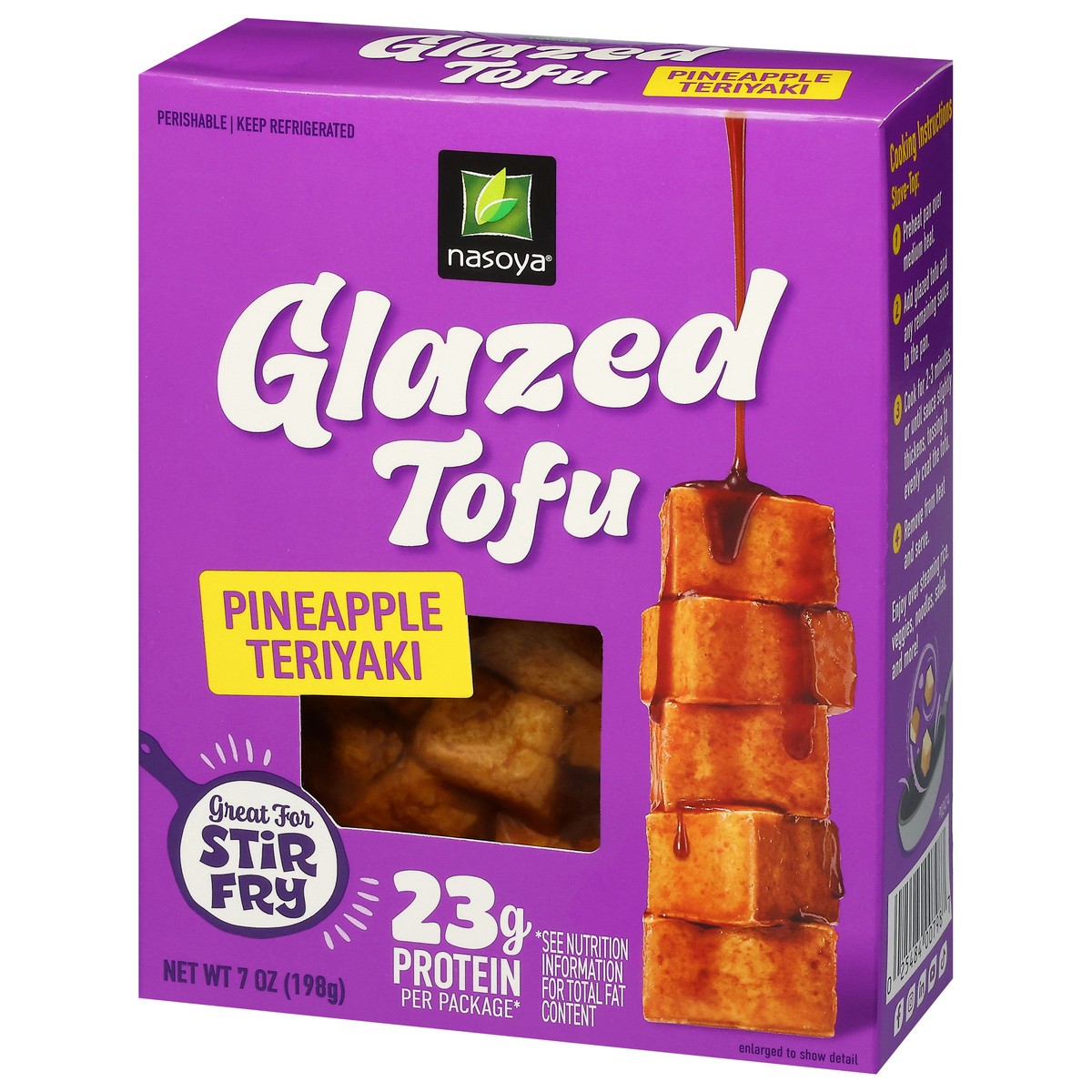 slide 4 of 4, Nasoya Pineapple Teriyaki Glazed Tofu Refrigerated, 7 oz