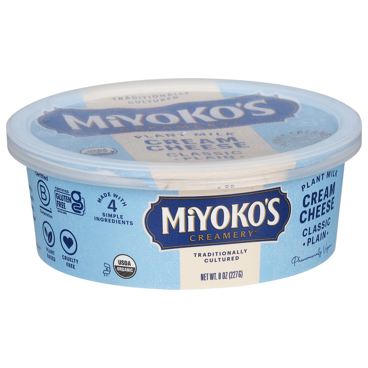 slide 2 of 9, Miyoko's Creamery Classic Plain Plant Milk Cream Cheese 8 oz, 8 oz