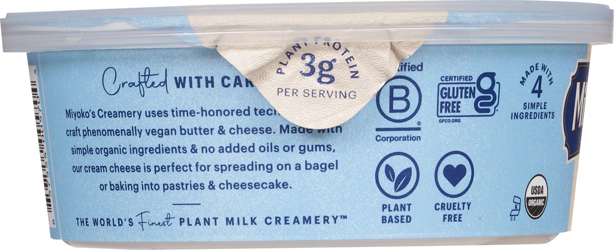 slide 7 of 9, Miyoko's Creamery Classic Plain Plant Milk Cream Cheese 8 oz, 8 oz