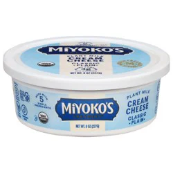Miyoko's Creamery Classic Plain Plant Milk Cream Cheese 8 oz