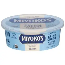 Miyoko's Creamery Classic Plain Plant Milk Cream Cheese 8 oz