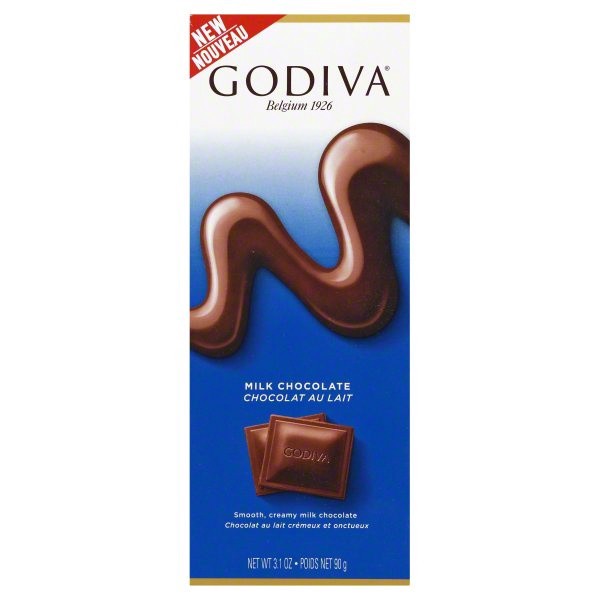 slide 1 of 5, Godiva Milk Chocolate Bar, 3.1 oz