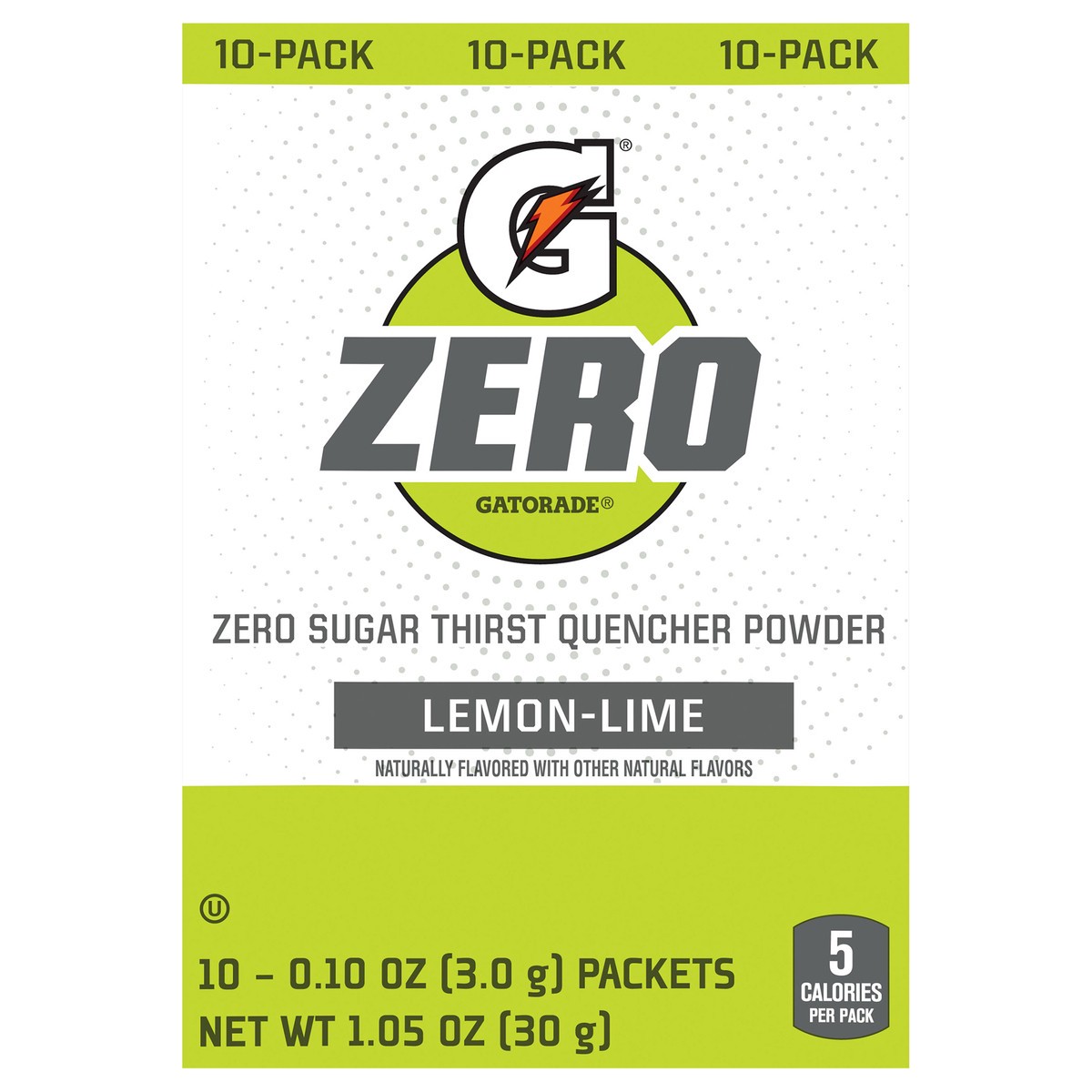slide 1 of 6, Gatorade Zero Zero Sugar Thirst Quencher Powder Lemon Lime - 10 ct, 10 ct