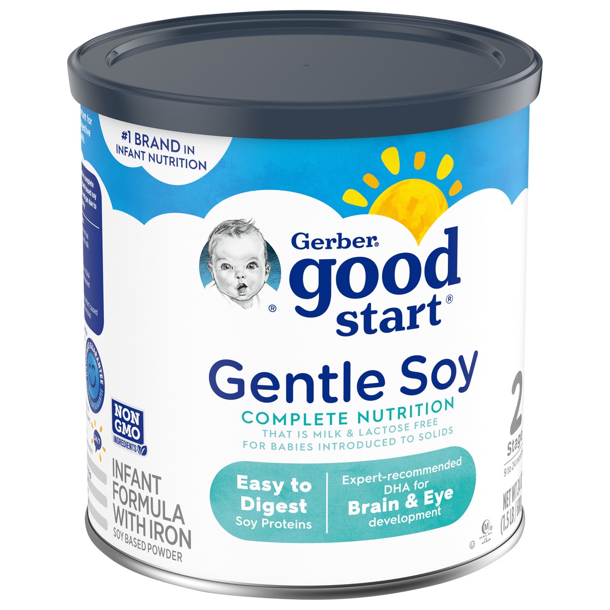 slide 2 of 9, Good Start Gentle Soy Powder Infant and Toddler Formula, 24 oz Canister, 24 oz