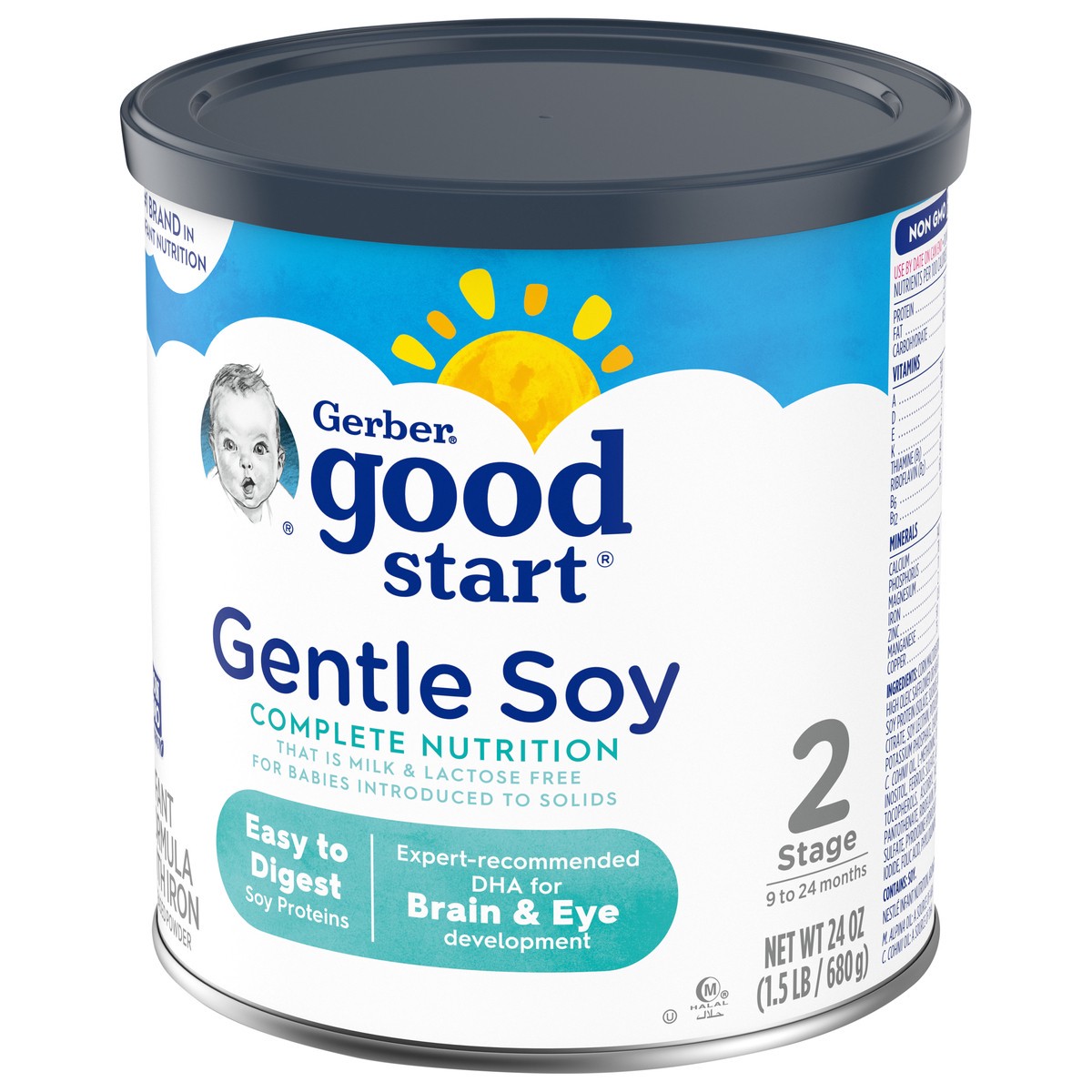 slide 7 of 9, Good Start Gentle Soy Powder Infant and Toddler Formula, 24 oz Canister, 24 oz