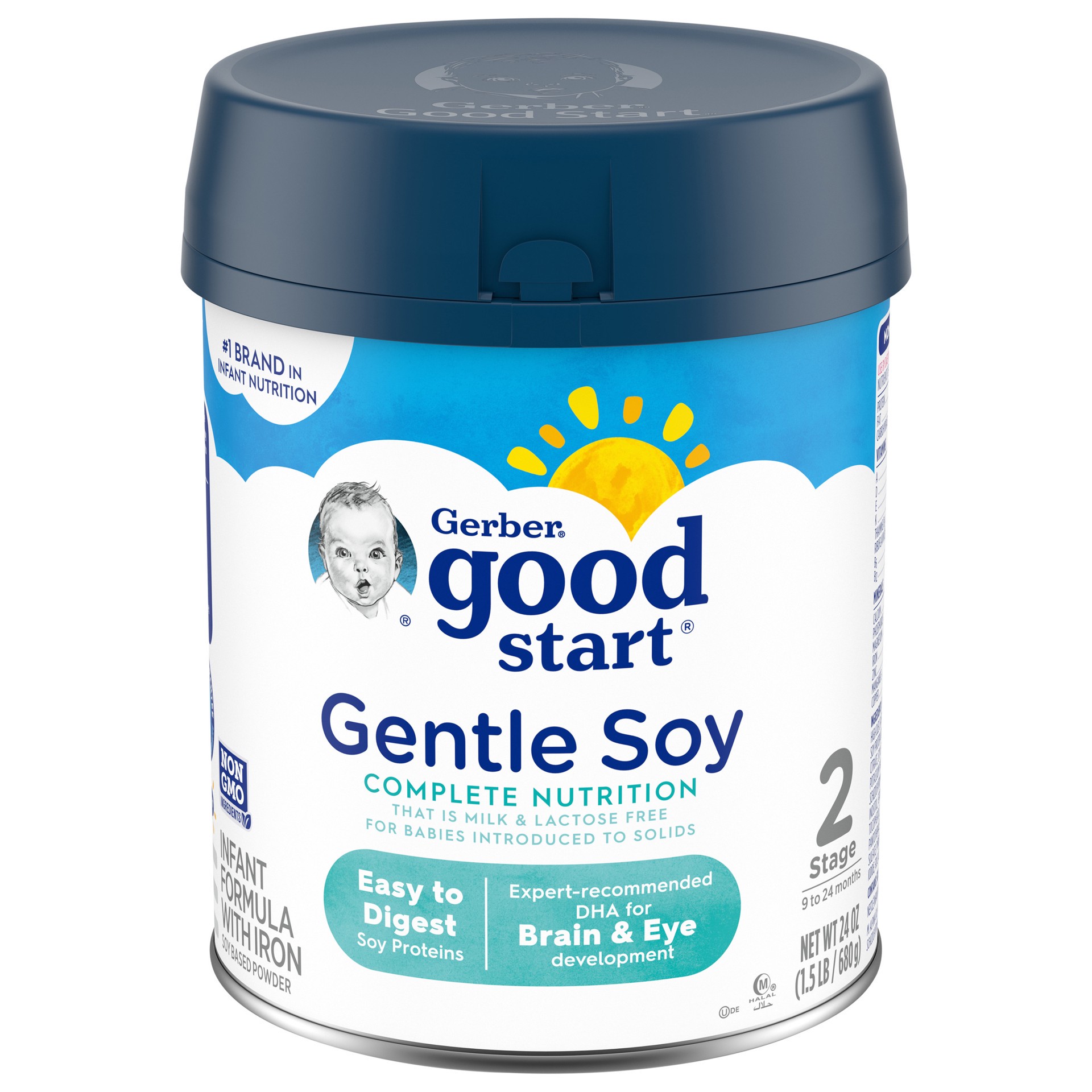 slide 1 of 9, Good Start Gentle Soy Powder Infant and Toddler Formula, 24 oz Canister, 24 oz