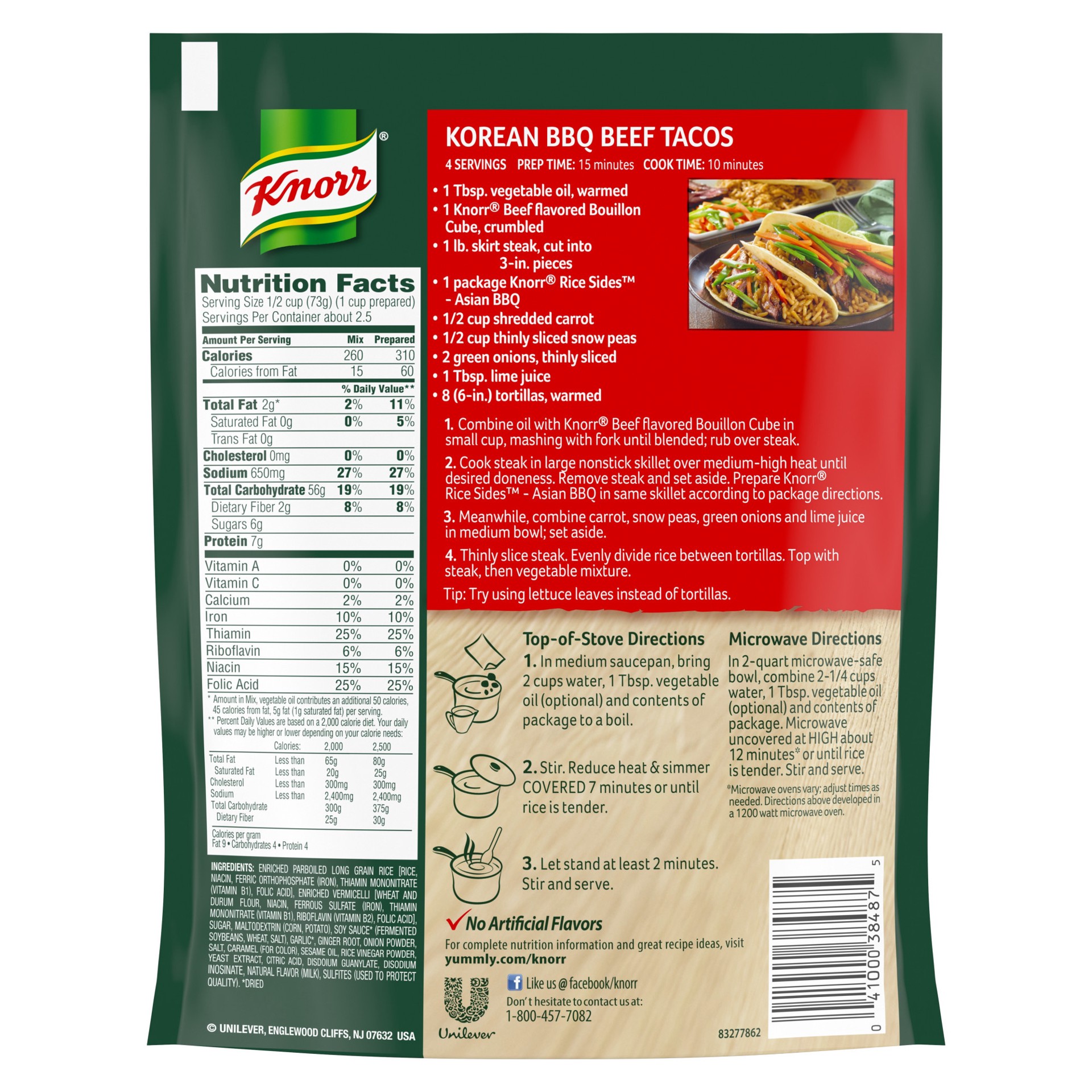 slide 4 of 4, Knorr Rice Side Dish Asian BBQ, 5.9 oz, 5.9 oz