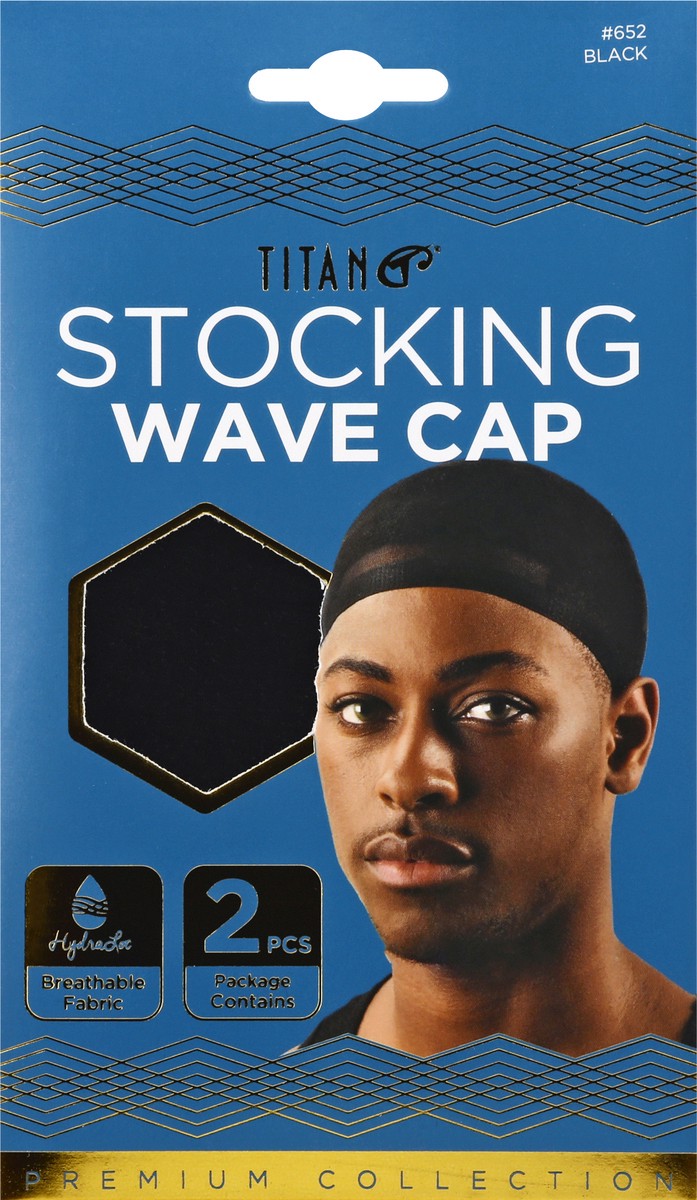 slide 6 of 9, Titan Black Wave Stocking Cap 2 ea, 2 ct