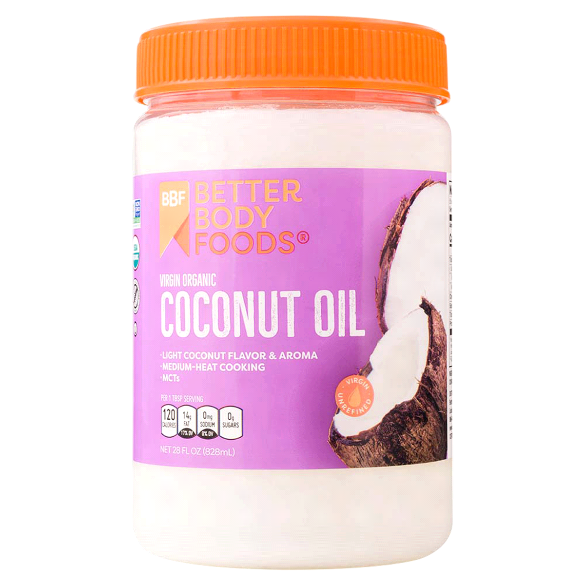 slide 1 of 9, BetterBody Foods Virgin Organic Coconut Oil, 28 oz