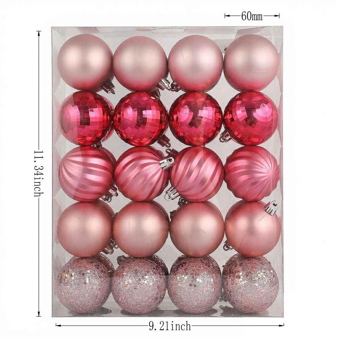 slide 3 of 3, 40 Pack 2" Pink Shatterproof Ball Ornaments By Ashland, 40 ct