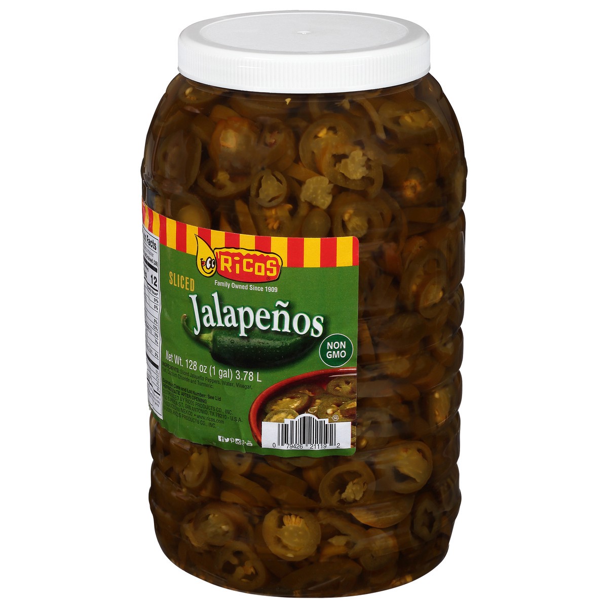 slide 2 of 14, Rico's Sliced Jalapenos 128 oz, 128 oz