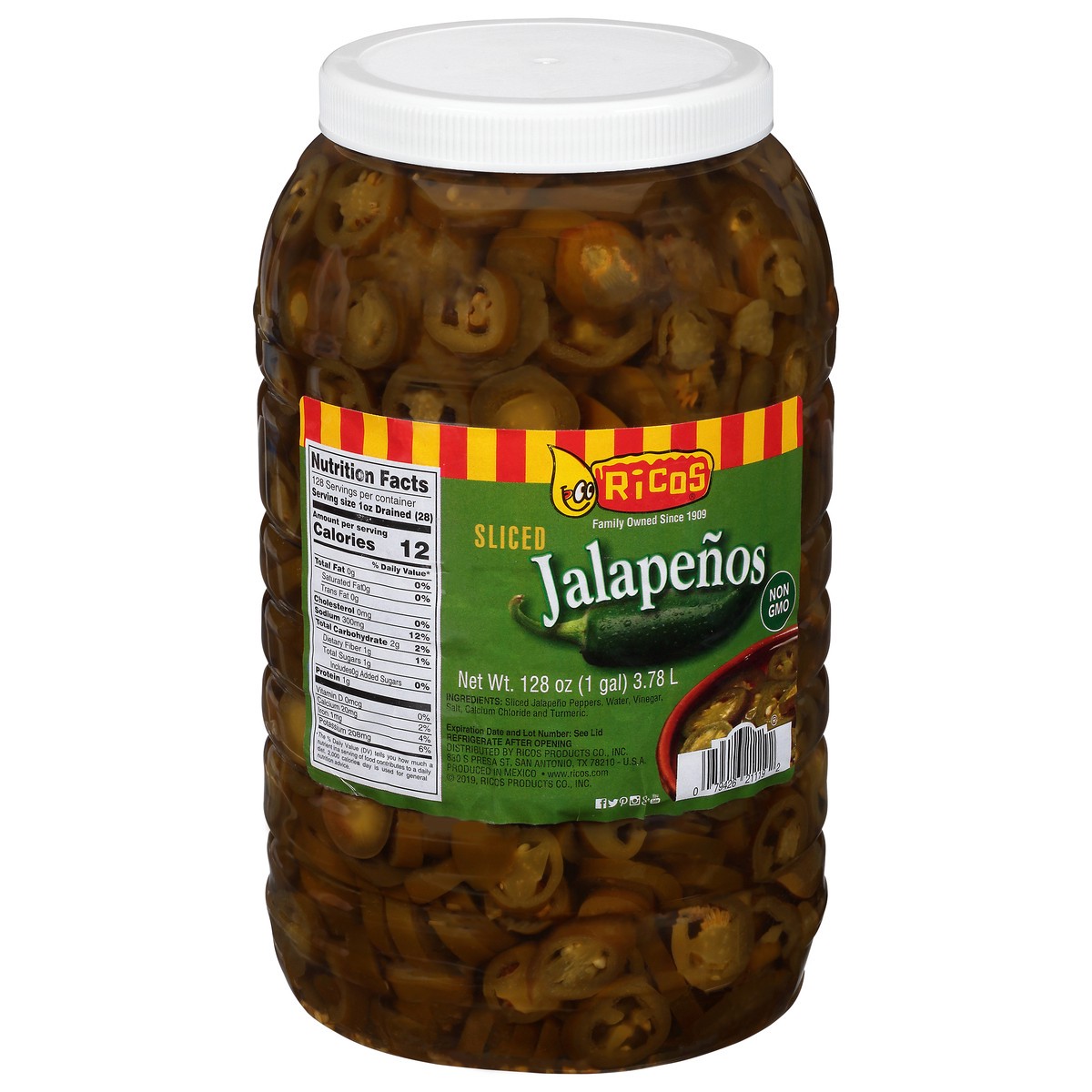 slide 14 of 14, Rico's Sliced Jalapenos 128 oz, 128 oz
