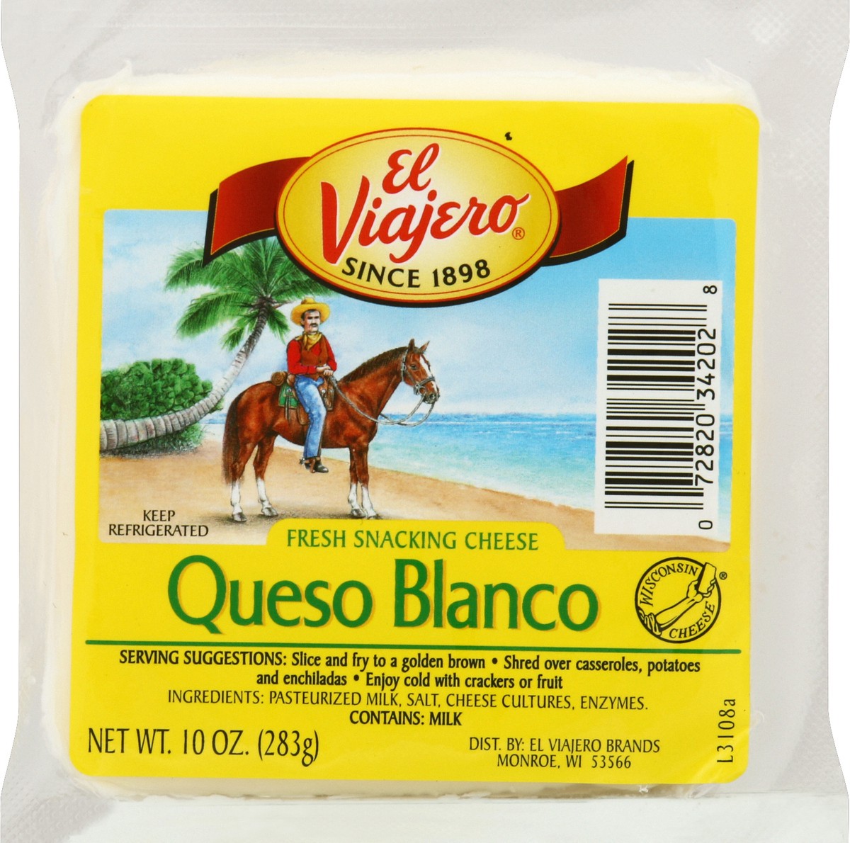 slide 5 of 5, El Viajero Queso Blanco 10 oz, 10 oz