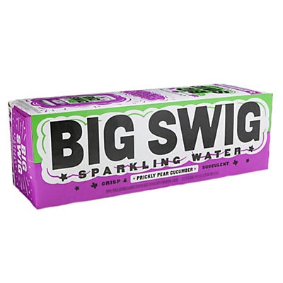 slide 1 of 1, Big Swig Prickly Pear Cucumber Sparkling Water 12 oz Cans, 12 ct