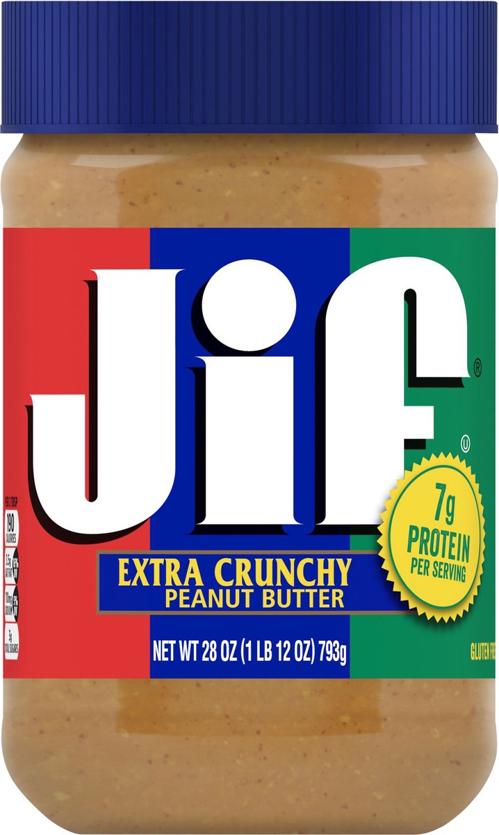 slide 3 of 9, Jif Crunchy Peanut Butter, 28 oz