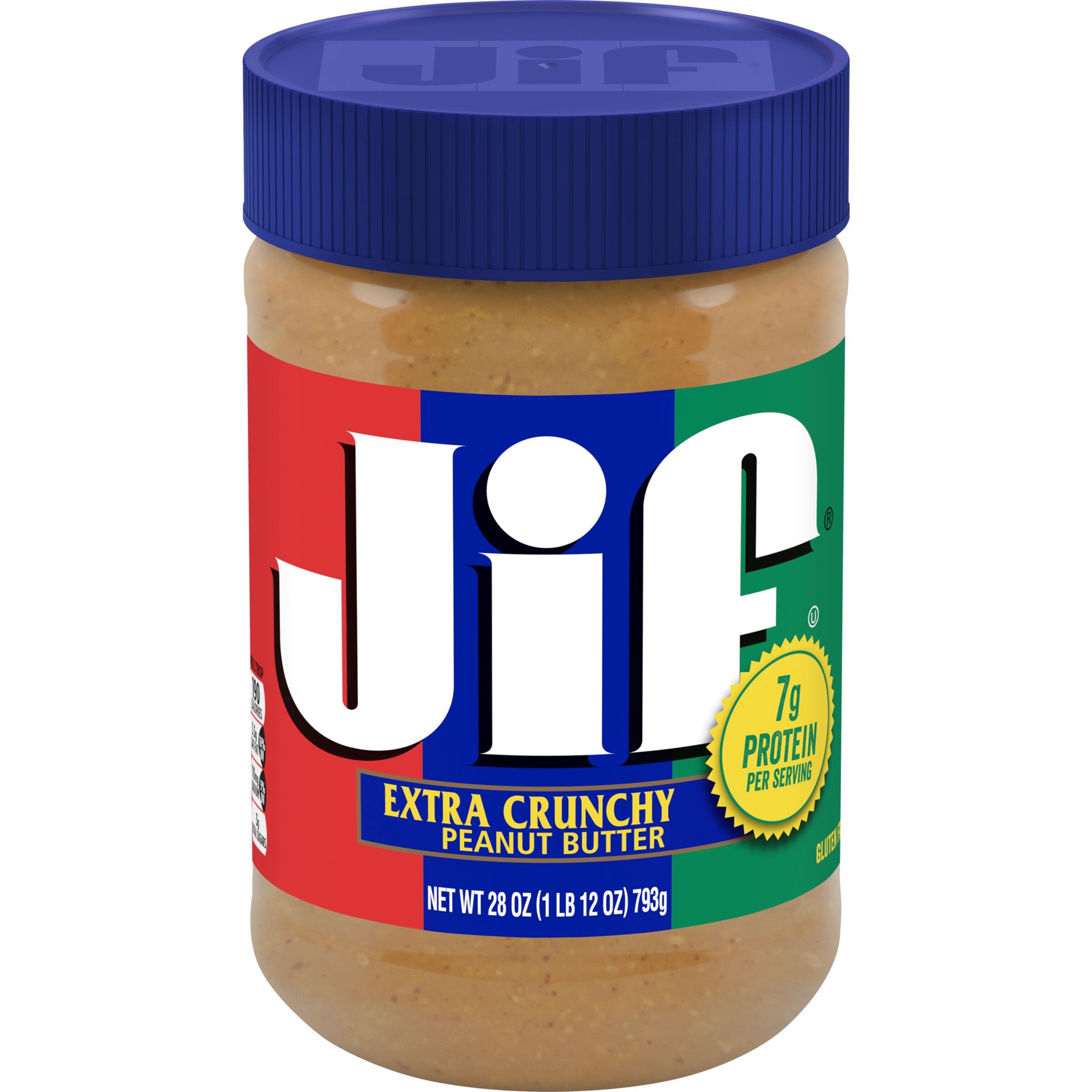 slide 1 of 9, Jif Extra Crunchy Peanut Butter, 28-Ounce Jar, 28 oz
