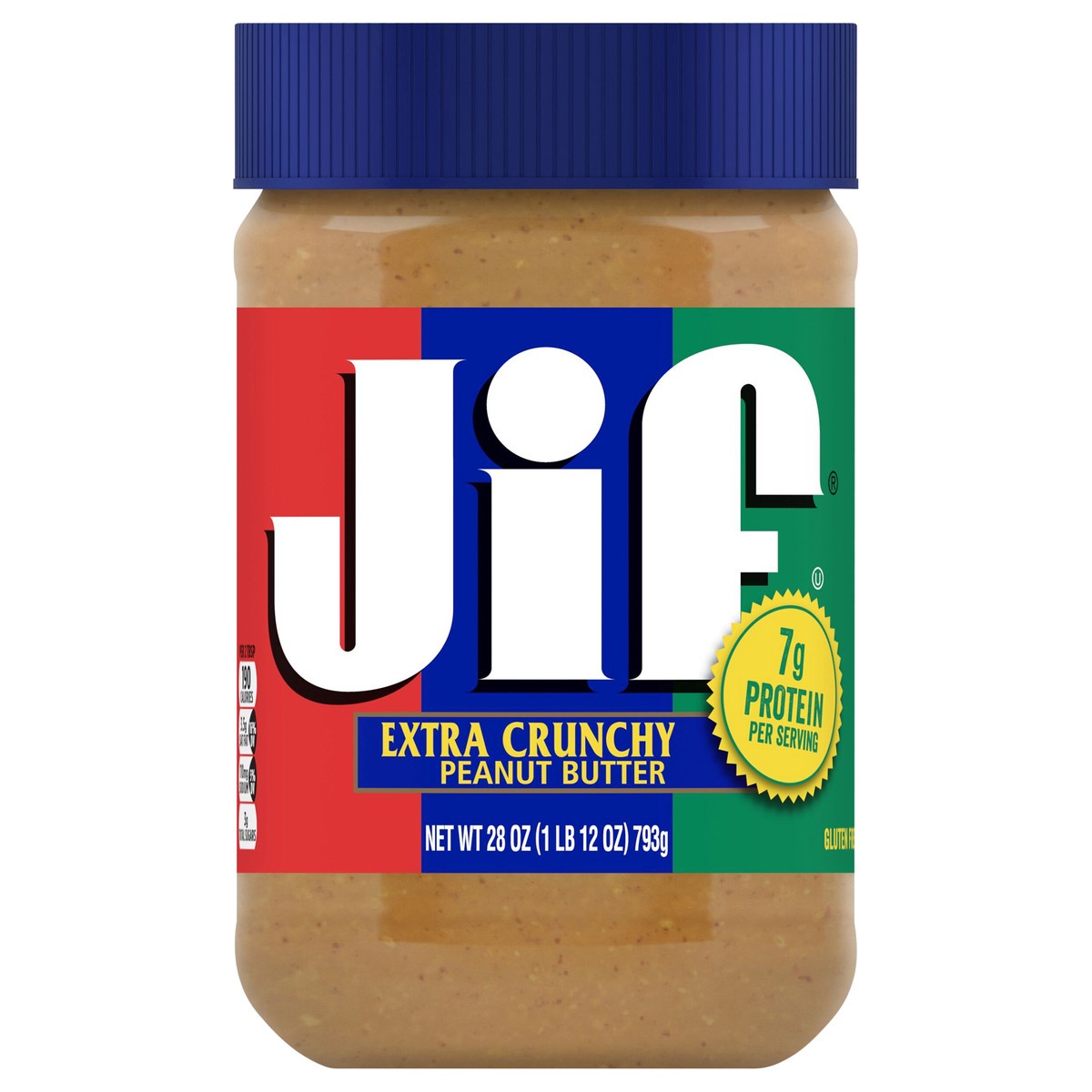 slide 1 of 9, Jif Extra Crunchy Peanut Butter, 28-Ounce Jar, 28 oz