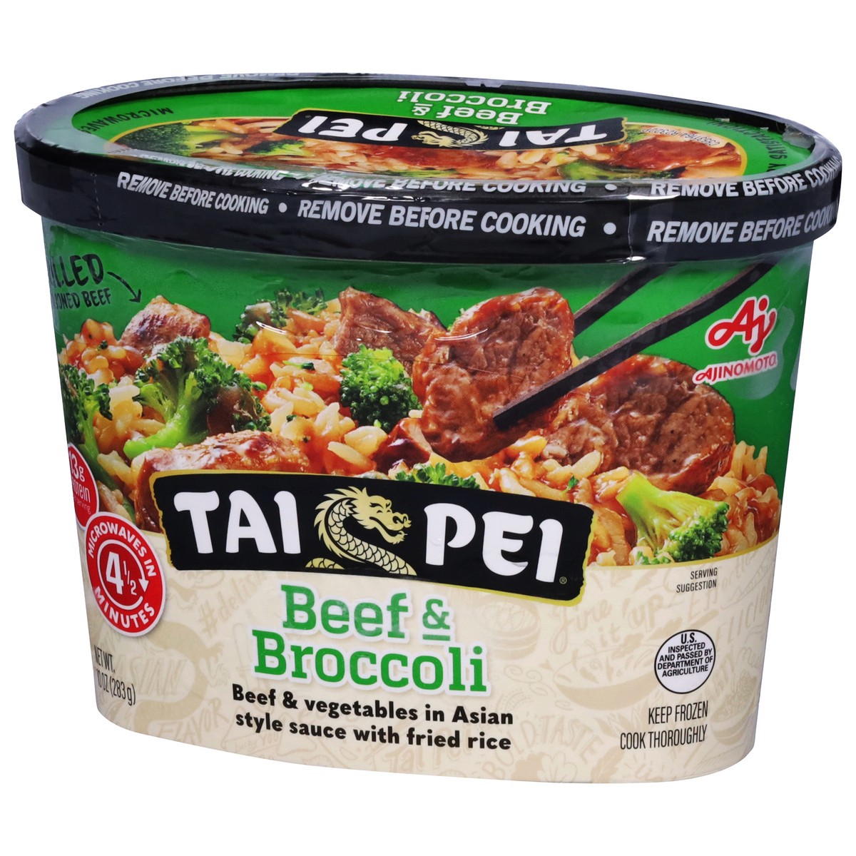 slide 2 of 9, Tai Pei Frozen Beef and Broccoli, 10 oz