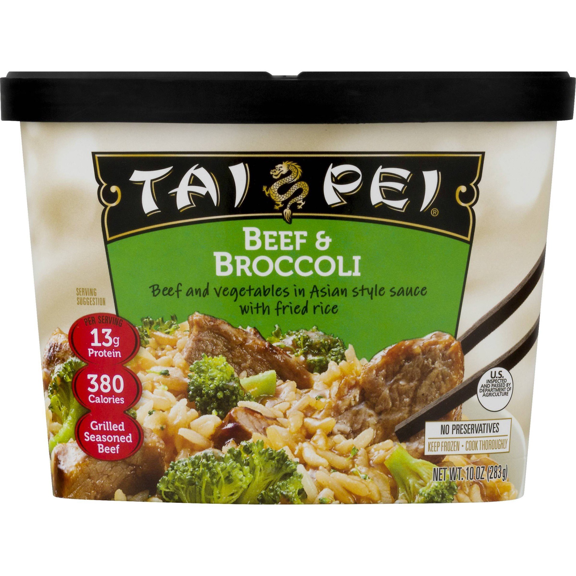 slide 1 of 9, Tai Pei Frozen Beef and Broccoli, 10 oz