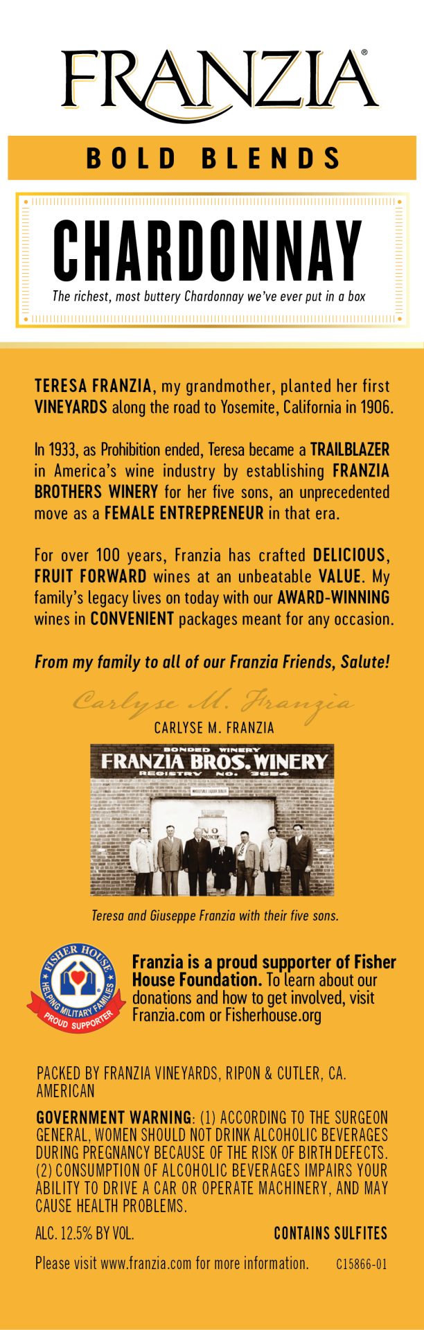 slide 3 of 4, Franzia Rich & Buttery Chardonnay White Wine, 5 liter